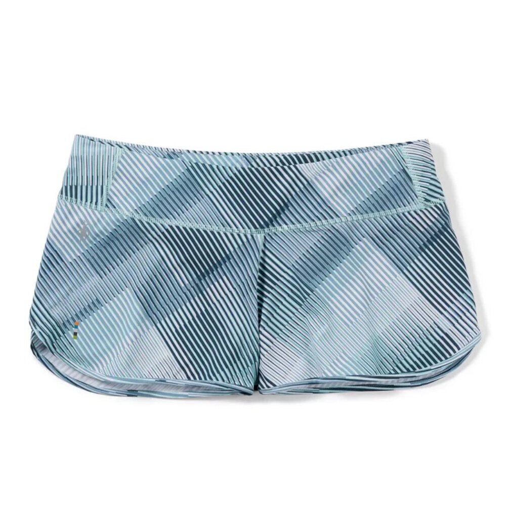 Smartwool Blue Striped‎ Merino Sport Lined Shorts